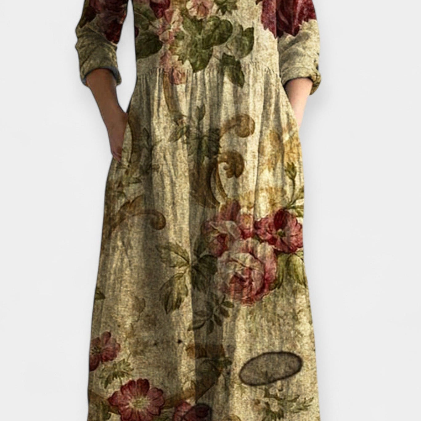 Patrícia | Vestido Floral Leve Maxi Verão