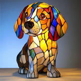 Lâmpada Cão Trovão Decorativa Vitral