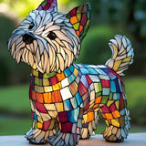 Lâmpada Cão Decorativa Vitral Artesanal Especial