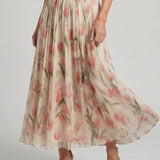 Francisca - Vestido Midi Floral com Decote Halter