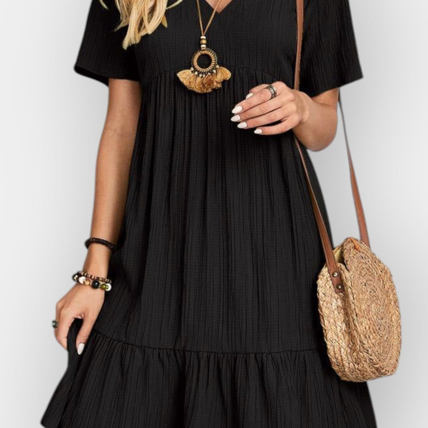 Raquel | Vestido Decote V Floral Verão