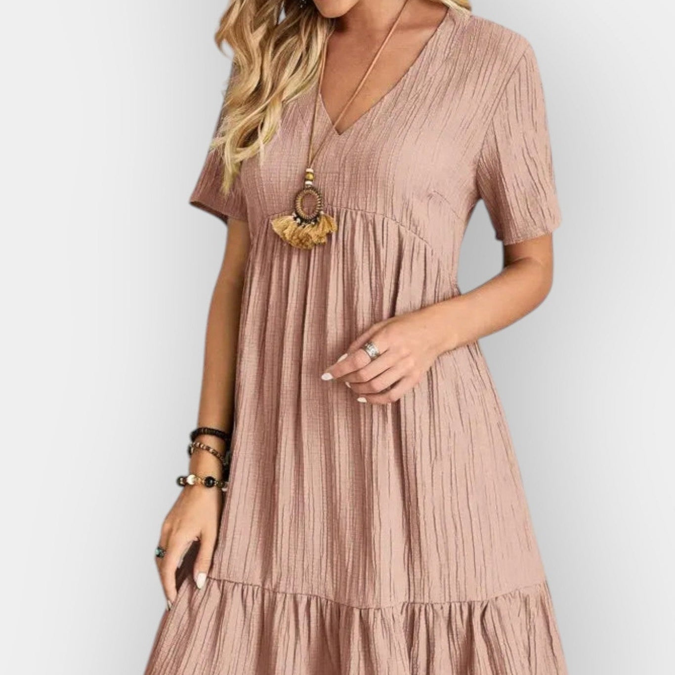 Raquel | Vestido Decote V Floral Verão