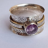Anel de meditação feito de cristal boémio