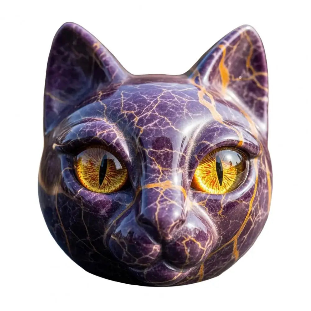 Lâmpada Gato Preto Decorativa Escultura Luxo