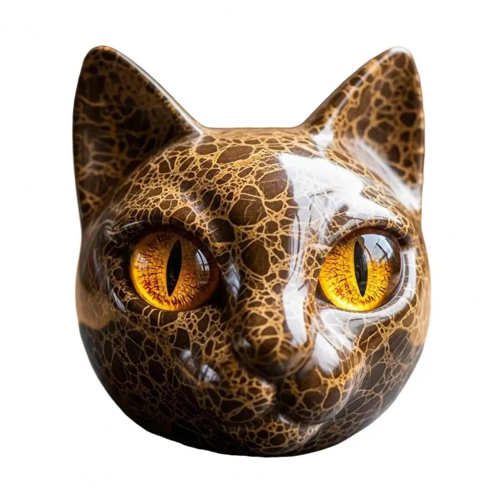 Lâmpada Gato Preto Decorativa Escultura Luxo