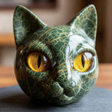 Lâmpada Gato Preto Decorativa Escultura Luxo