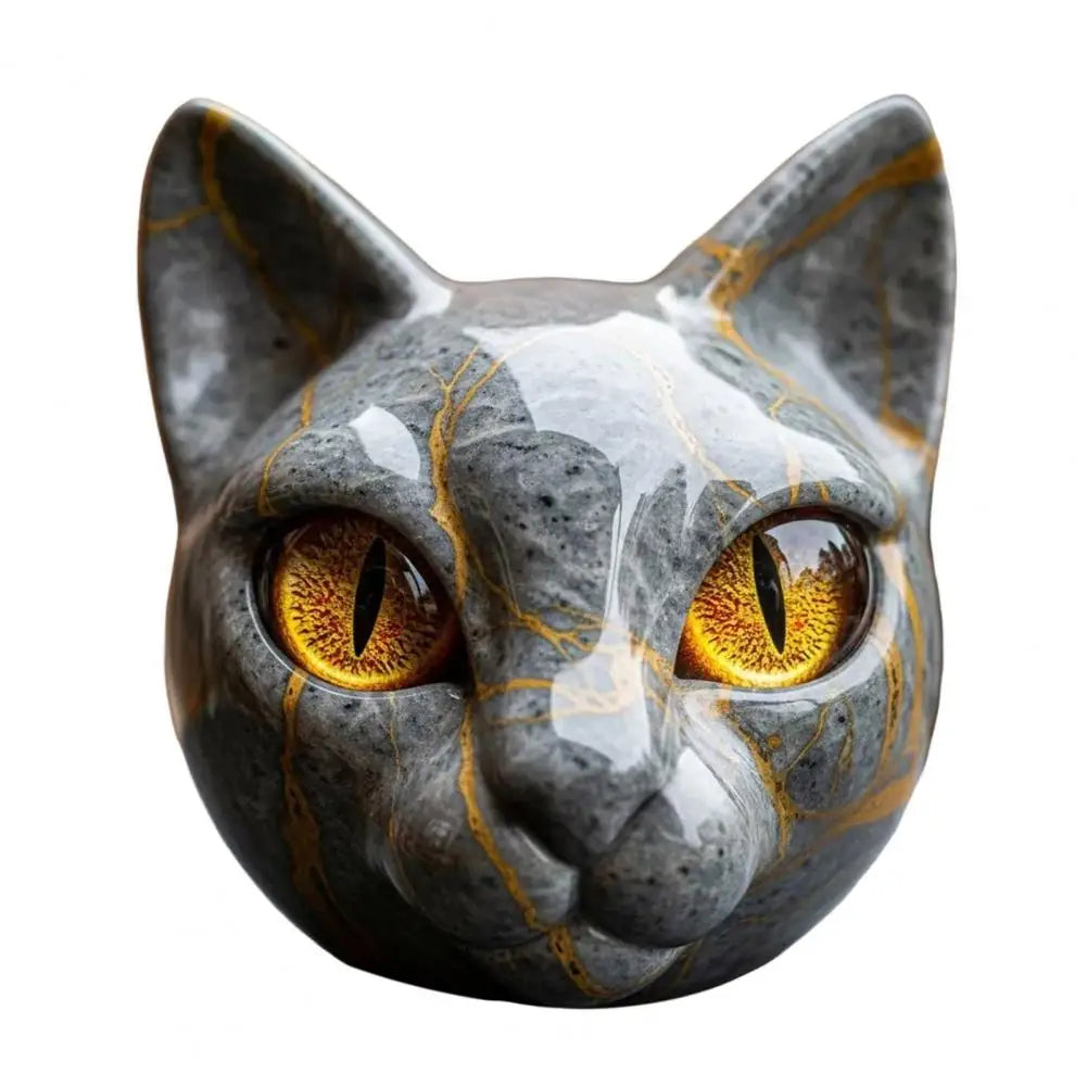 Lâmpada Gato Preto Decorativa Escultura Luxo
