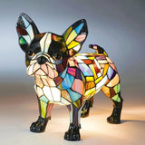 Lâmpada Cão Decorativa Vitral Luz Suave