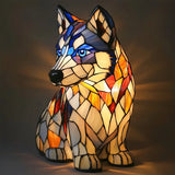 Lâmpada Cão Pastor Decorativa Vitral