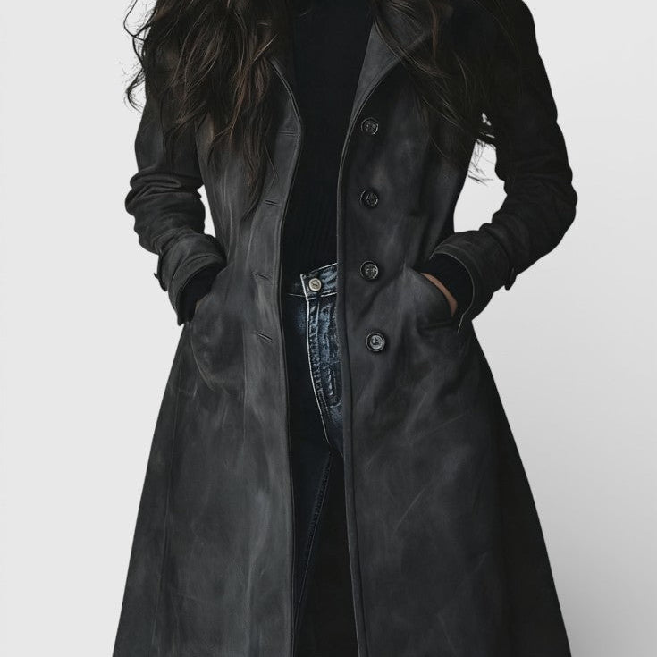 Teresa™ | Trenchcoat de Camurça em Estilo Vintage