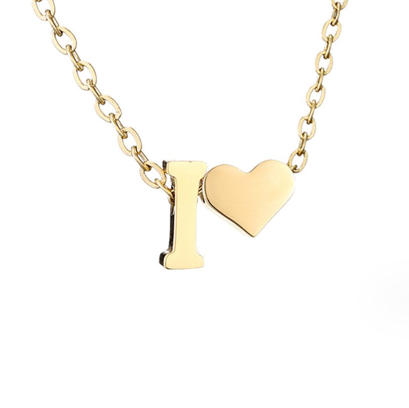 Colar Inicial Tidless com Pendante em Forma de Coração