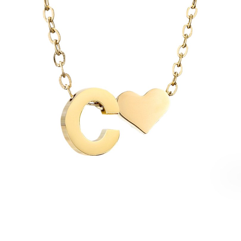 Colar Inicial Tidless com Pendante em Forma de Coração