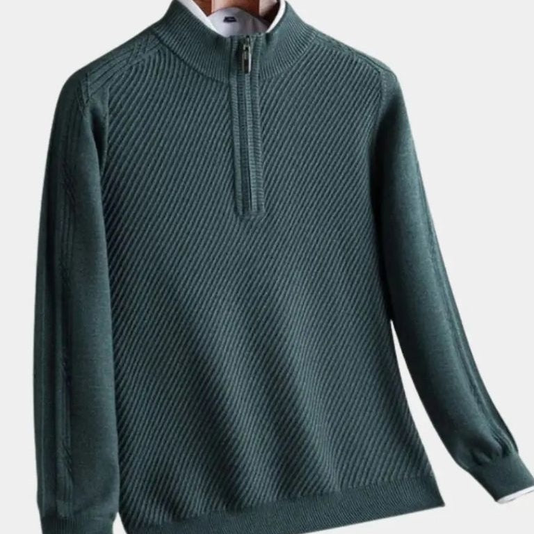 Vilhelm™ | Pullover Básico com Meio Zíper