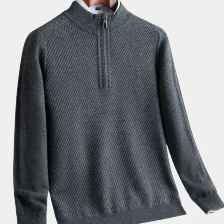 Vilhelm™ | Pullover Básico com Meio Zíper
