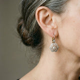 Brincos mandala vintage em cristal