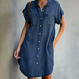 Olívia - Vestido Camisa de Ganga