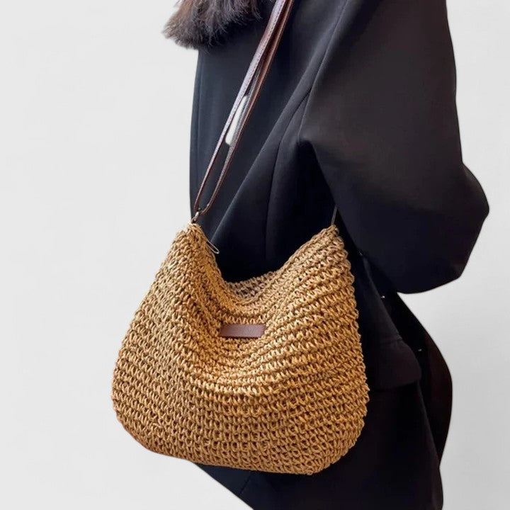 Cátia - Bolsa de Palha Elegante