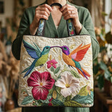 Mala Artesanal - Colibris e Flores Brancas
