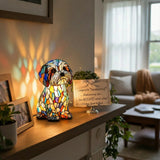 Lâmpada Cão Decorativa Vitral Premium