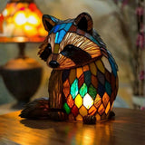 Lâmpada Guaxinim Decorativa Vitral