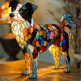 Lâmpada Border Collie Decorativa Vitral LED