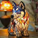 Lâmpada Cão Pastor Decorativa Vitral