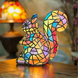 Lâmpada Cão Decorativa Vitral Luz Ambiente Suave