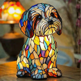 Lâmpada Cão Decorativa Vitral Premium