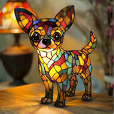 Lâmpada Chihuahua Decorativa Vitral