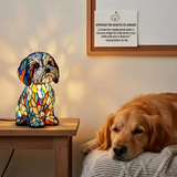 Lâmpada Cão Decorativa Vitral Premium