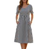Sofia - Vestido de Verão às Riscas