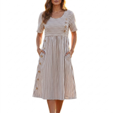 Sofia - Vestido de Verão às Riscas