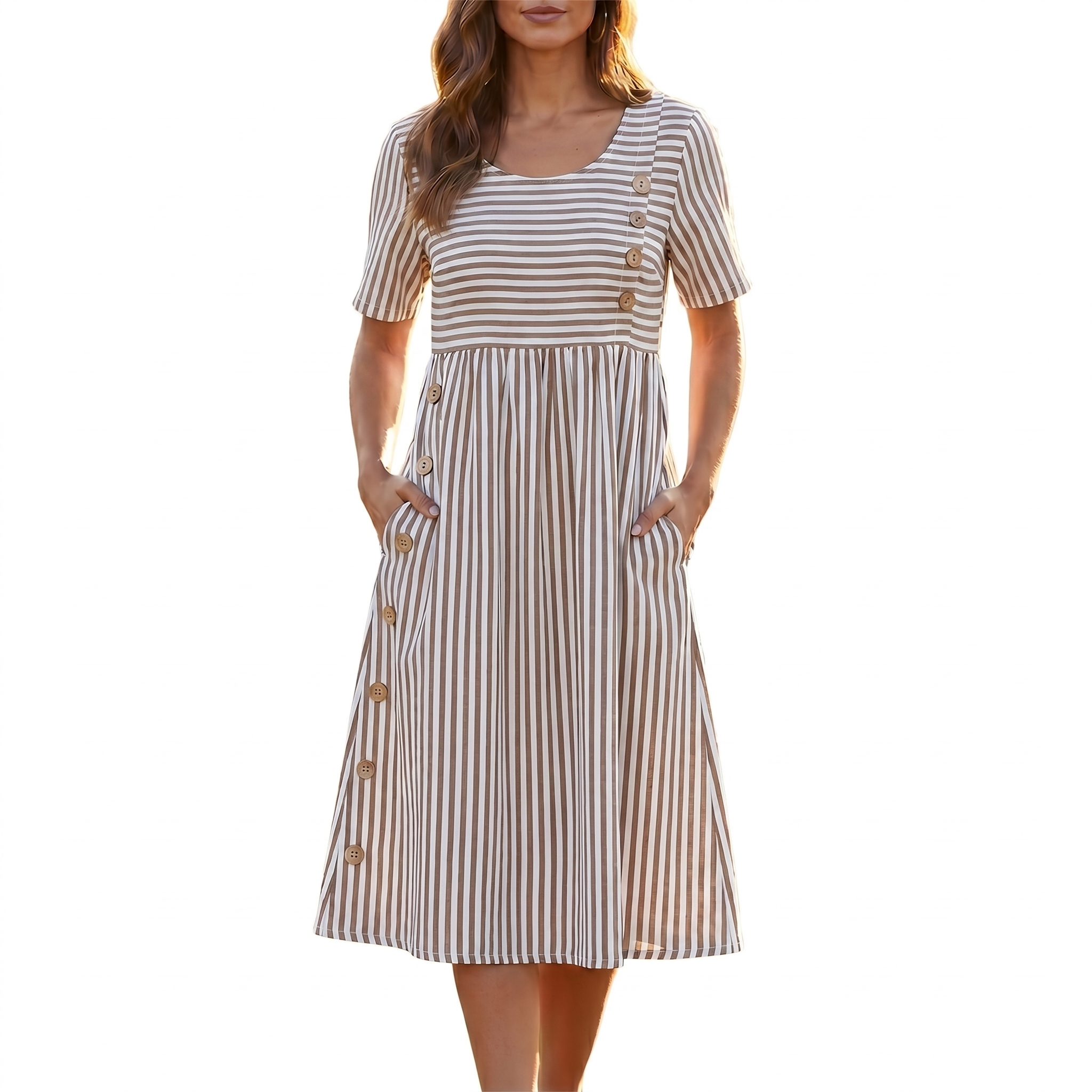 Sofia - Vestido de Verão às Riscas