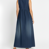 Raquel - Vestido Maxi de Ganga Vintage
