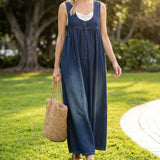 Raquel - Vestido Maxi de Ganga Vintage