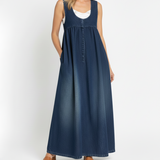 Raquel - Vestido Maxi de Ganga Vintage
