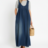 Raquel - Vestido Maxi de Ganga Vintage